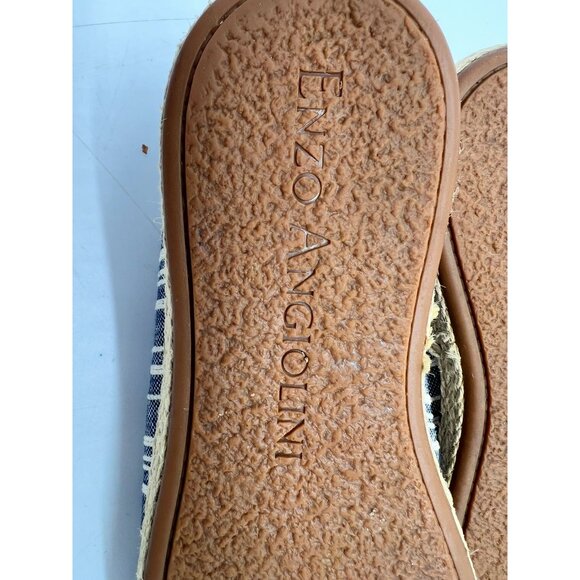Enzo Angiolini Womens Slip On Flat Espadrilles Size 8M Blue Striped Canvas - Picture 16 of 16